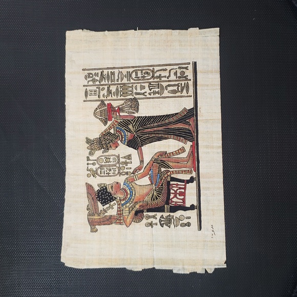 Vintage Authentic Hand Painted Papyrus Certified - Picture 1 of 3